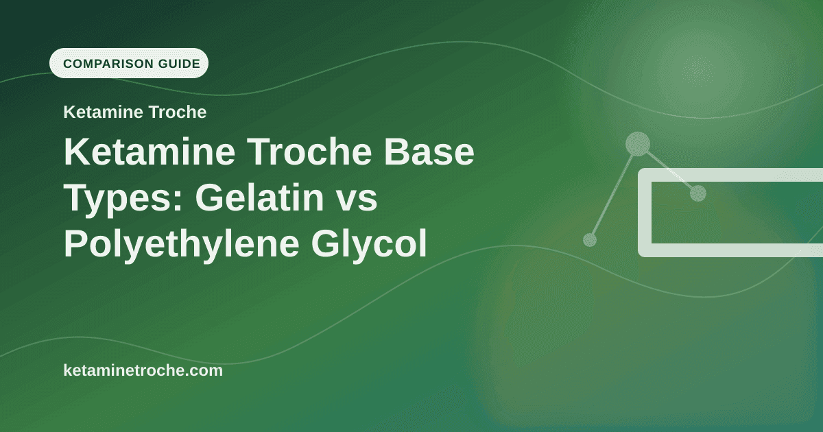 Ketamine Troche Base Types: Gelatin vs Polyethylene Glycol article visual for Ketamine Troche