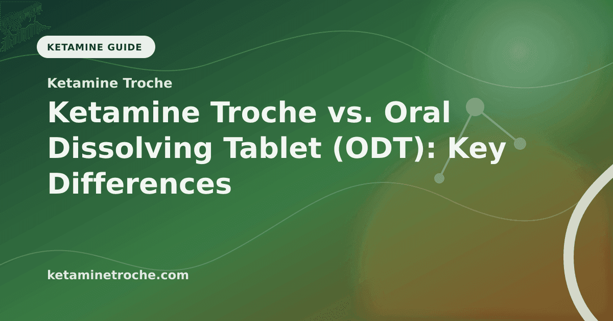 Ketamine Troche vs. Oral Dissolving Tablet (ODT): Key Differences article visual for Ketamine Troche