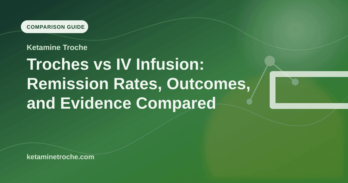 Troches vs IV Infusion: Remission Rates, Outcomes, and Evidence Compared article visual for Ketamine Troche