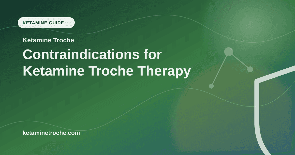 Contraindications for Ketamine Troche Therapy article visual for Ketamine Troche