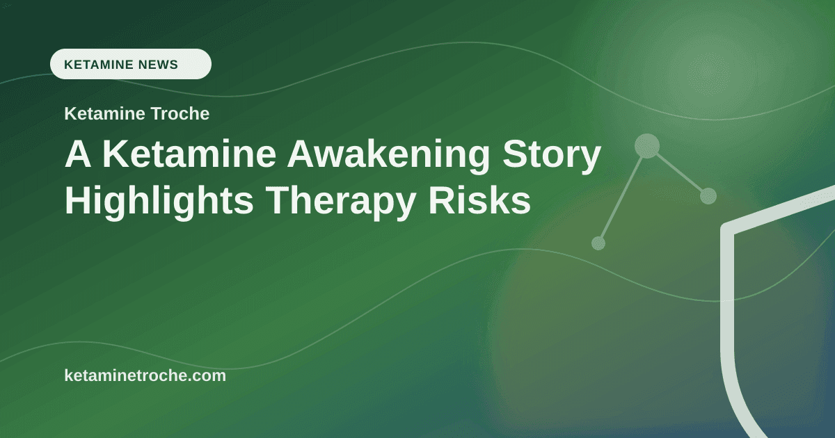 A Ketamine Awakening Story Highlights Therapy Risks article visual for Ketamine Troche
