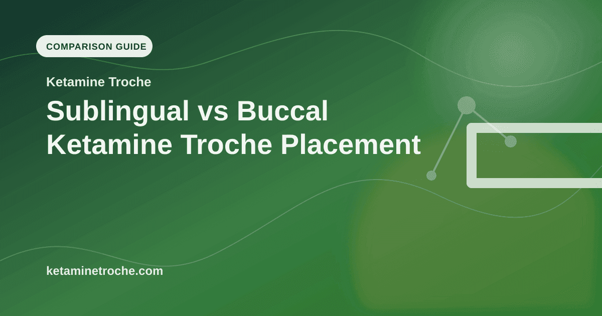 Sublingual vs Buccal Ketamine Troche Placement article visual for Ketamine Troche